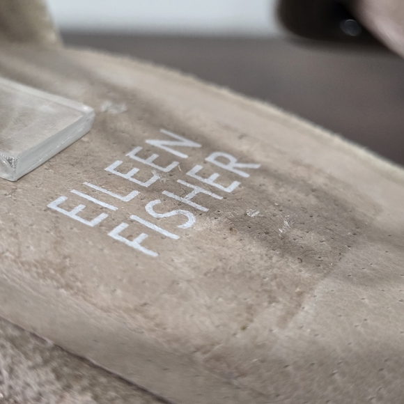 Eileen Fisher Patsy Beige Metallic Leather Sandals Women's Size 9.5 - Picture 9 of 15